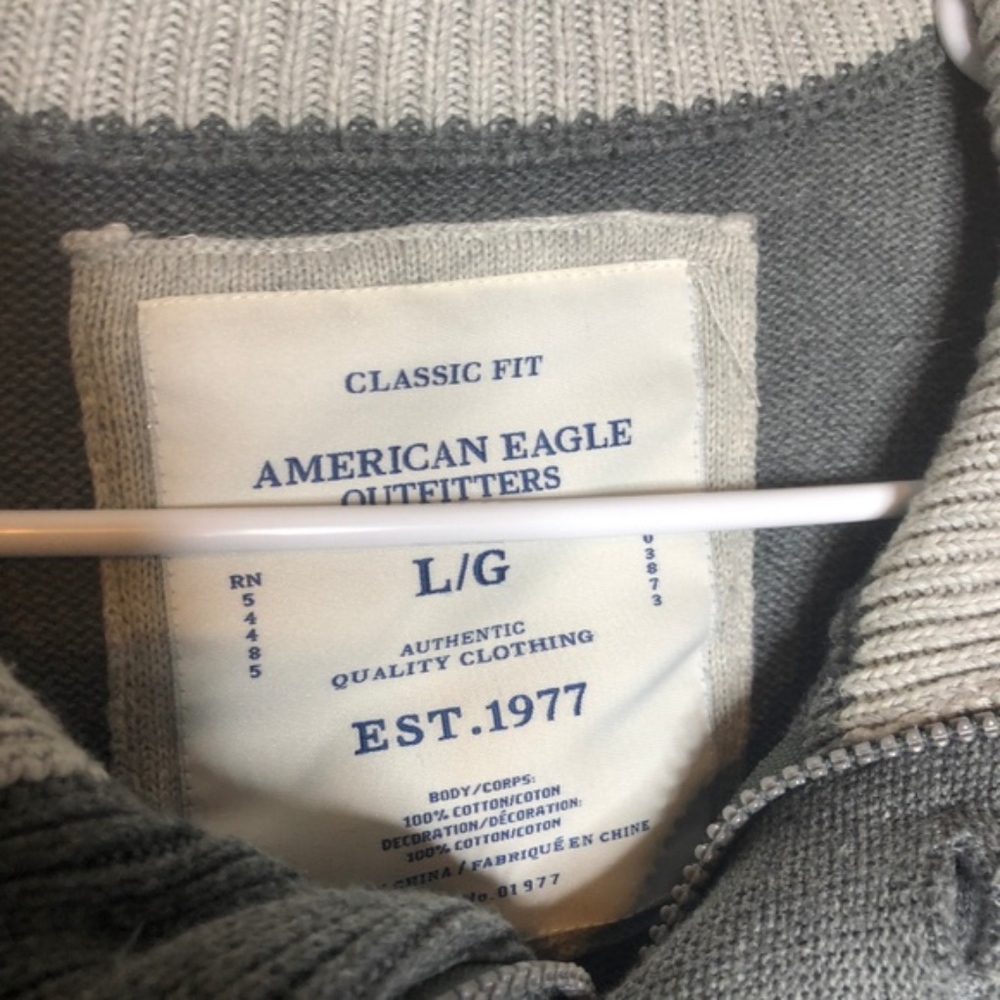 American Eagle Grey Sweatshirt Mens Large - Picture 3 of 6
